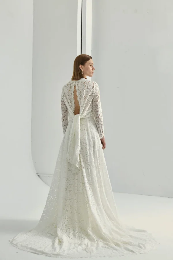 Viktoria Chan Short Sleeves | Charlotte lace wedding gown