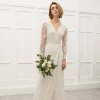 Viktoria Chan Long Sleeves | Juliana wrap embedded gown