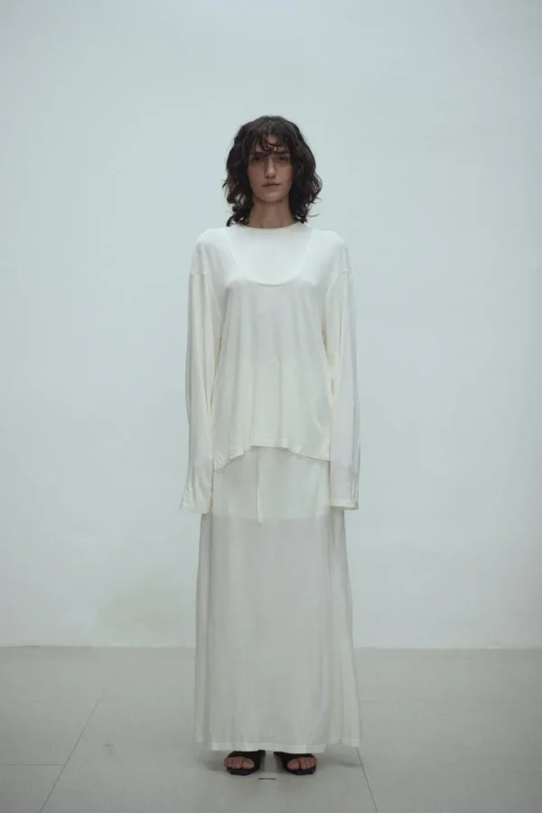 Viktoria Chan Skirts | Shanti jersey skirt White